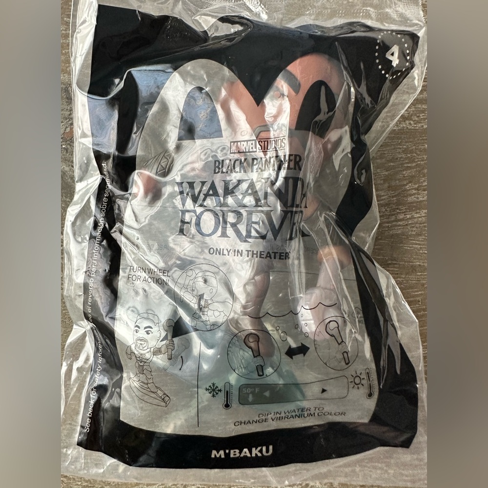 McDonald’s Happy Meal toy: Marvel Studios-Black Panther WAKANDA FOREVER “M’Baku”